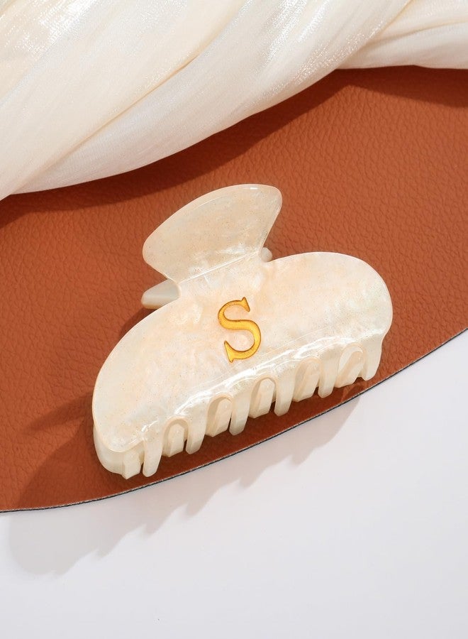 LILIE&WHITE Acrylic Letter Hair Clips For Women Stylish S Monogram Hair Claw Alphabet Hair Clip Fashion Glitter Claw Clips Elegant And Durable Hair Accessory Large Hair Clips S - Image 5