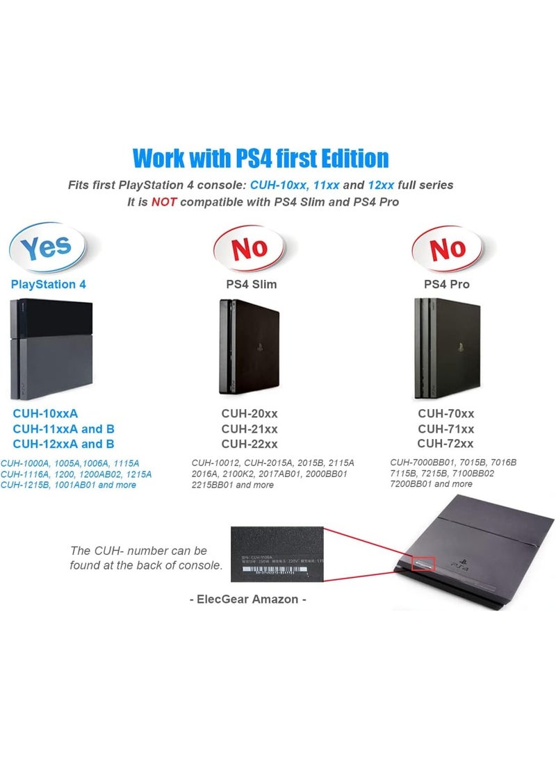بي إس4 مروحة تبريد بديلة لبلايستيشن 4 إصدار CUH 10xx و11xx و12xx مع معجون حراري وأدوات تركيب أداء عالي - Image 2