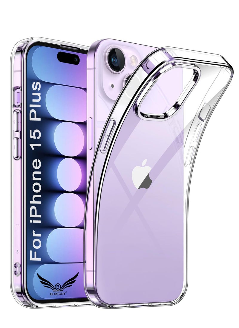 BORTONY - iPhone 15 Plus Case Cover Slim Non-Yellowing Anti-Scratch Shockproof Crystal Clear Phone Case for Apple iPhone 15 Plus 6.7 inch - Image 1