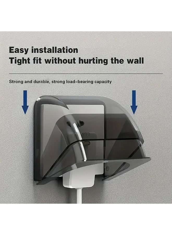 Orange Shark Socket Rainproof PP Material Outdoor Bathroom Kitchen Power Supply Cover - Image 5