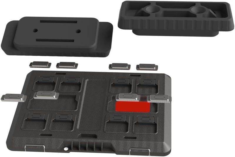 NyVoozy Feet Mounting System, Mounting Feet for Milwaukee Packout, Mounting Feet for Milwaukee Packout System (Black) - 10Pack - Image 1