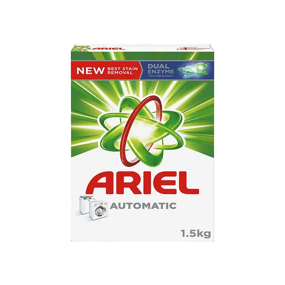 Ariel Automatic Laundry Detergent Powder with Dual Enzyme Technology- 1.5Kg
