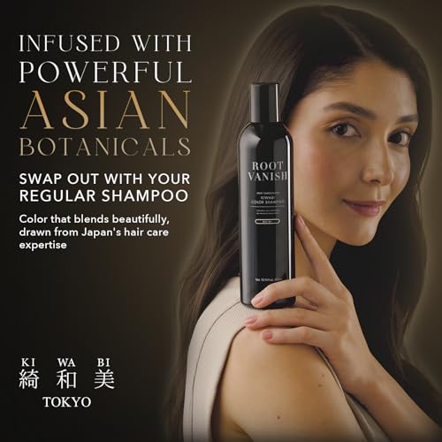 KIWABI Hair Color Shampoo for Gray Coverage Gradual No Damage Natural Hair Dye Shampoo for Gray Hair for Women Men SulfateFree AmmoniaFree Gentle on Hair Scalp Black - Image 3