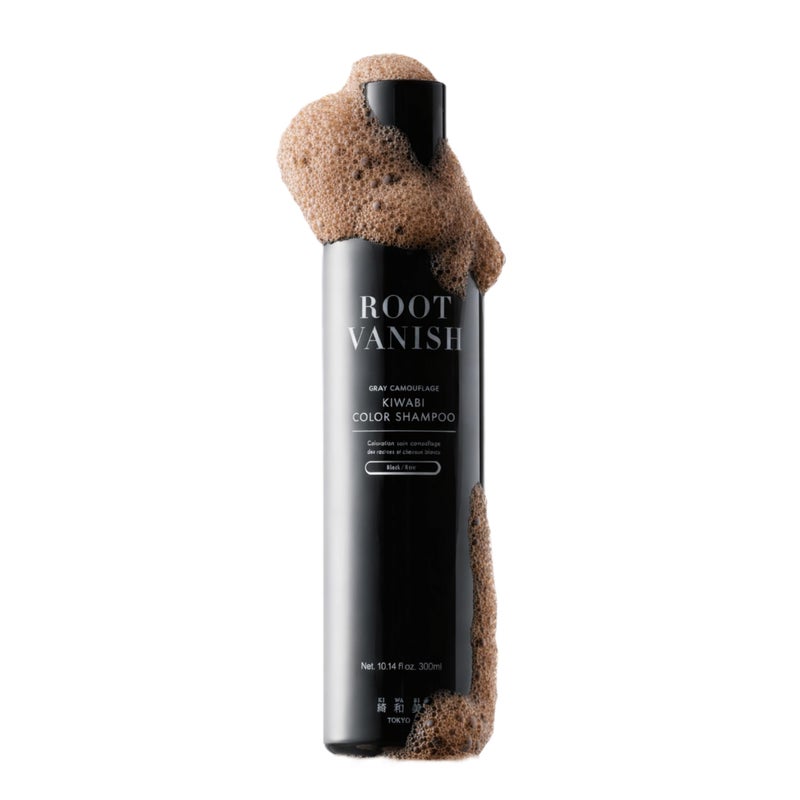 KIWABI Hair Color Shampoo for Gray Coverage Gradual No Damage Natural Hair Dye Shampoo for Gray Hair for Women Men SulfateFree AmmoniaFree Gentle on Hair Scalp Black - Image 2