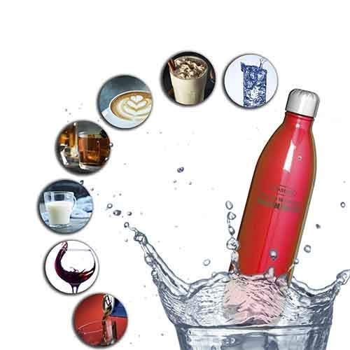 Atlasware Stainless Steel Vacuum Insulated Water Bottle | Durable BPA-Free Leakproof Double Wall Hot and Cold Thermos Flask for Office, School, Gym, Travel, Home and Kitchen Use (Red, 500ml) - Image 4