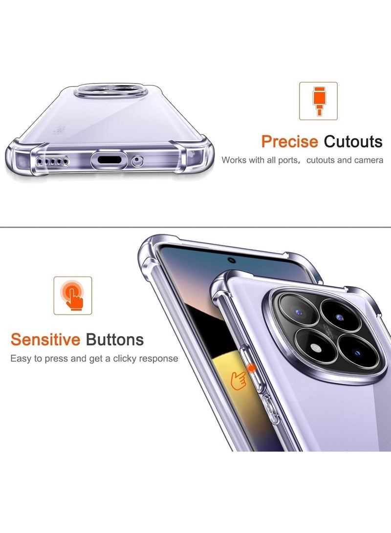 Techie Xiaomi Redmi Note 14 Pro+ 5G TPU Bumper Corner Case with Camera Lens Protection Transparent Protective Back Cover - Image 4