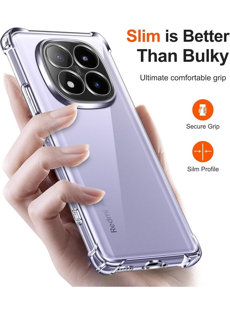 Techie Xiaomi Redmi Note 14 Pro+ 5G TPU Bumper Corner Case with Camera Lens Protection Transparent Protective Back Cover - Image 2