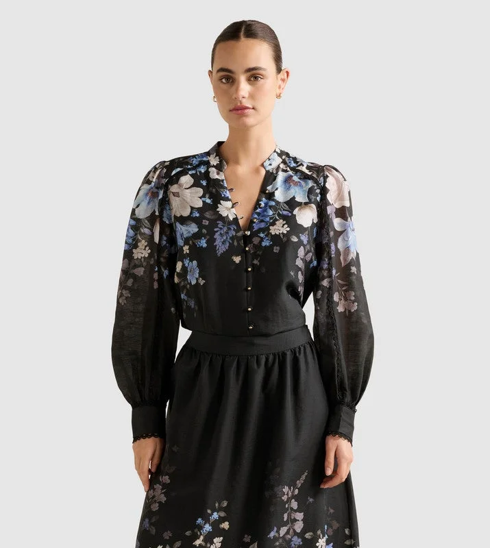 LIZZY Printed Long Sleeves Top