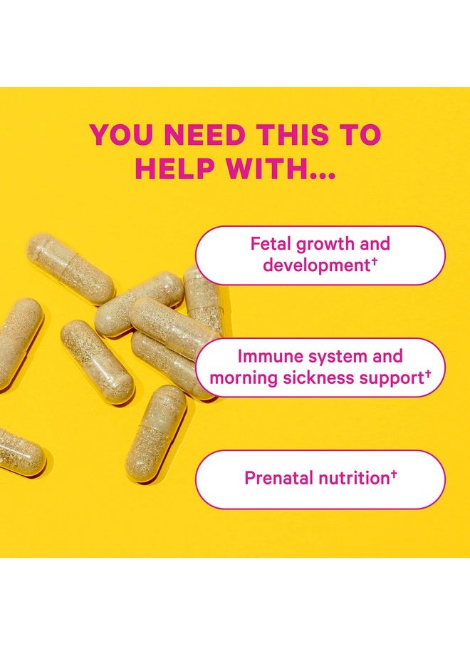 Pink Stork - Premium Prenatal Vitamin: Organic Wholefood Ingredients Folate Vitamin B6 & B12 Prenatal Vitamins For Women Prebiotics & Probiotics Morning Sickness Relief Womenowned 60 Capsules - Image 1