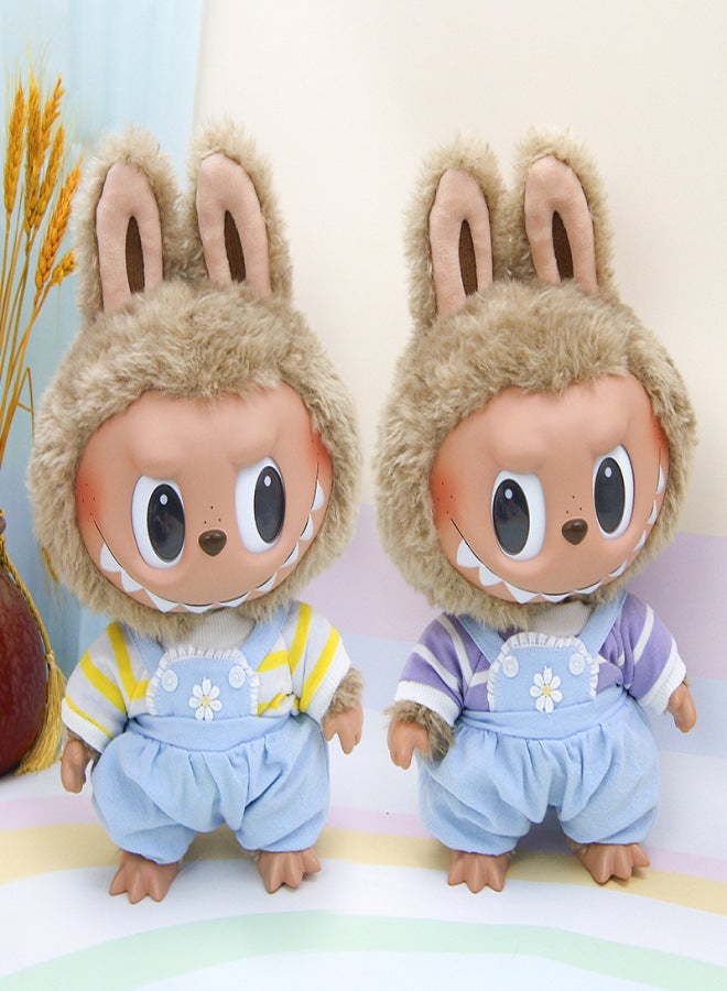 Suitable for 37cm Labubu Baby Clothes Replacement Labubu Vinyl Doll Clothes Replacement Set [Clothes Only](Princess Elsa Dress [Without Baby], Suitable for 37cm high pull cloth) - Image 4