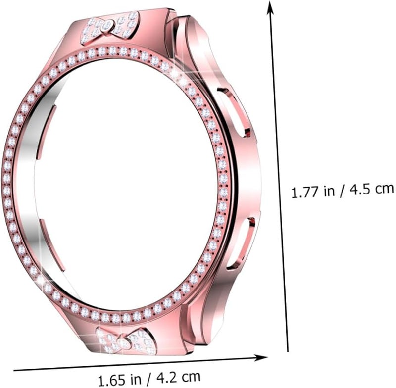 Glitter Rhinestone Watch Cover Case Protector Full Button Access Scratch Resistant Easy Installation Pink - Image 3