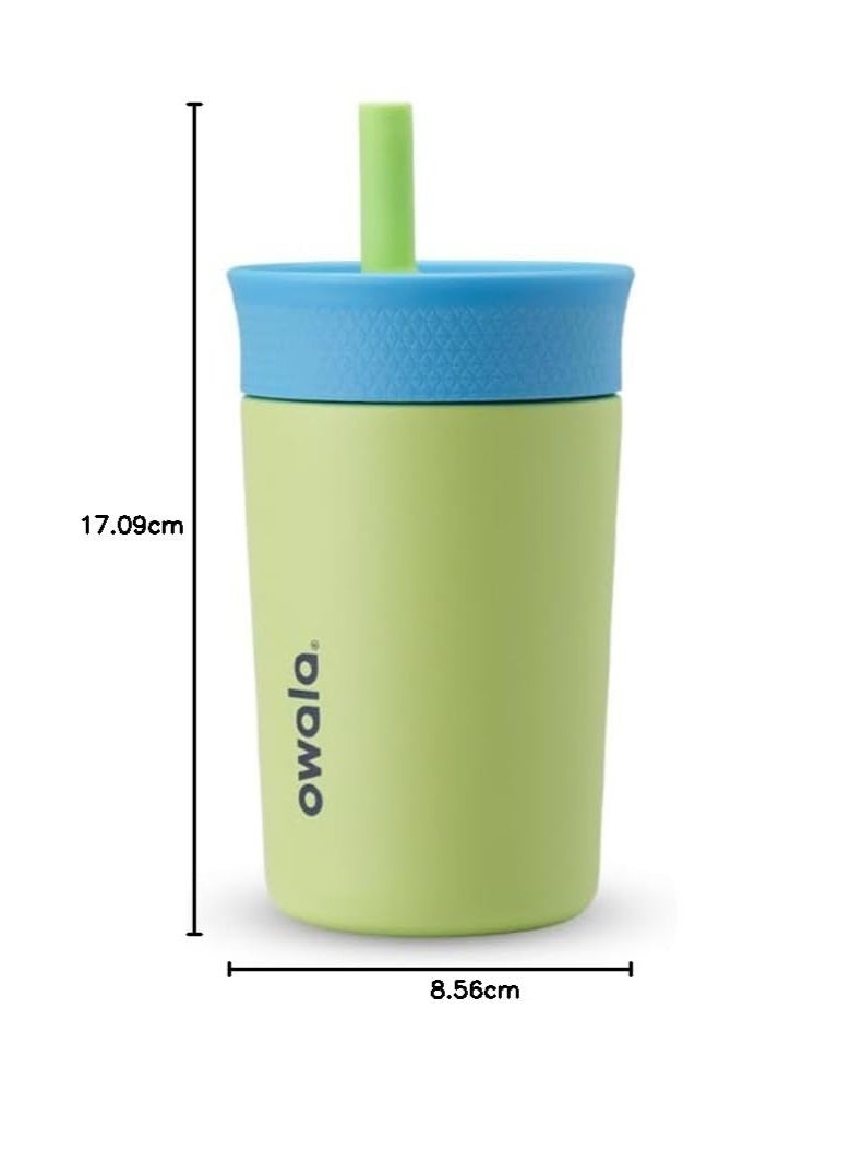 12OZ الأطفال العزل الفولاذ المقاوم للصدأ القش المرن المقاوم للانسكاب، سهل التنظيف، الأطفال زجاجة المياه، عظيم للسفر، غسالة الأطباق آمنة - Image 5