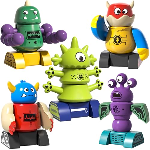 BLmukce Magnetic Robot Toy for Kids 35 35 PCS STEM Educational Playset with Storage Box DIY Stacking Monster Robots Toddler Creative Alien Toys Gift for Boys Girls Christmas Birthday - Image 1