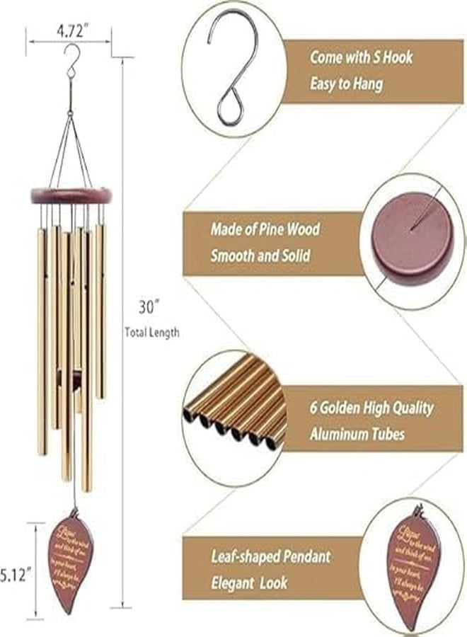 MMTS World MMTSWorld Wind Chimes for Balcony Home Decor - 6 Rod Metal Pipes with Wooden Top - Melodious Sound, Positive Energy, Vastu Gift for Garden, Patio, Meditation & Pooja Room (Multicolor) - Image 3