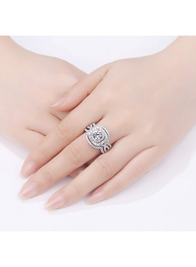 Newshe Jewellery Newshe Engagement Rings Wedding Sets For Women 925 Sterling Silver 3Pcs 2.3Ct White Aaaaa Cz Size 11 - Image 5