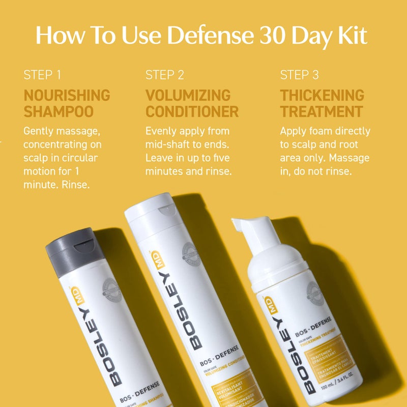 BosleyMD BosDefense KIT for Hair Thinning Prevention (Color Safe), Starter Size (30 Days). - Image 4