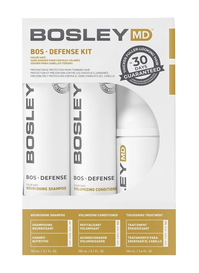 BOSLEYMD BosDefense Nourishing Shampoo, Conditioner, and Kit for Light Thinning Hair, Hair Thickening Formula, Color Safe, Starter Set and Multiple Sizes  - Image 1