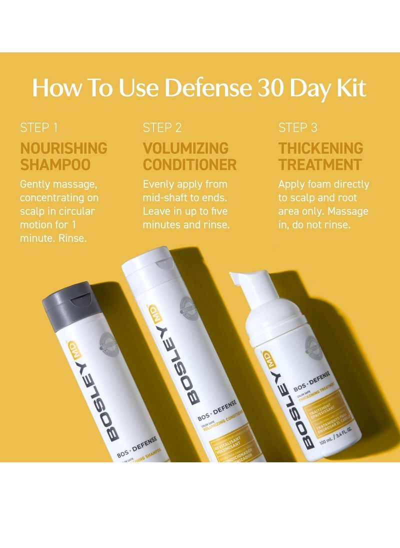 BOSLEYMD BosDefense Nourishing Shampoo, Conditioner, and Kit for Light Thinning Hair, Hair Thickening Formula, Color Safe, Starter Set and Multiple Sizes  - Image 4