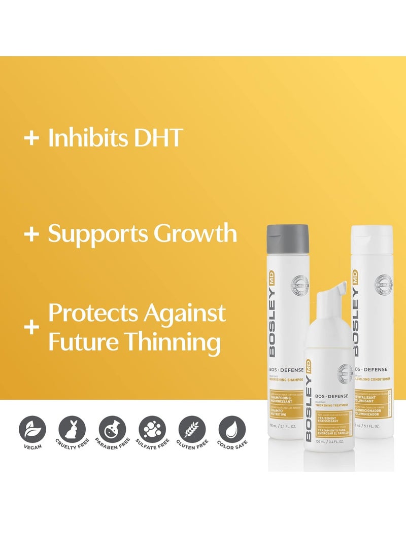 BOSLEYMD BosDefense Nourishing Shampoo, Conditioner, and Kit for Light Thinning Hair, Hair Thickening Formula, Color Safe, Starter Set and Multiple Sizes  - Image 3