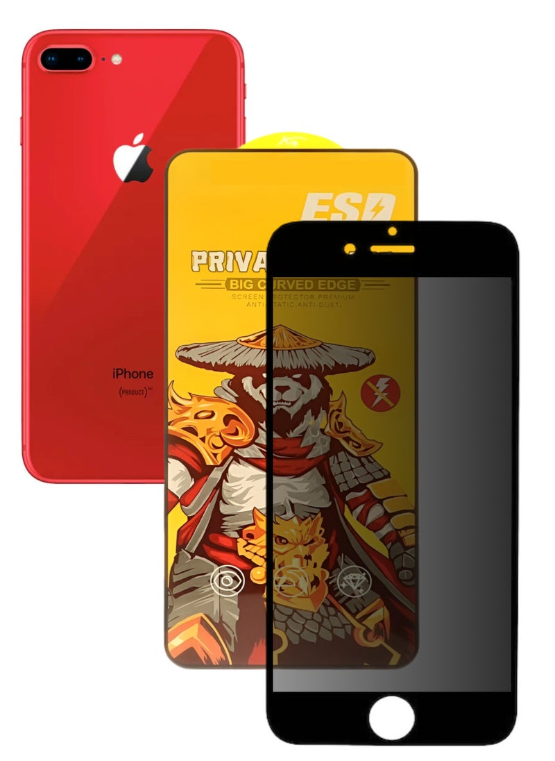 ESD Tempered Dustproof Privacy Glass Screen Protector Compatible For iPhone 8 Plus - Image 1