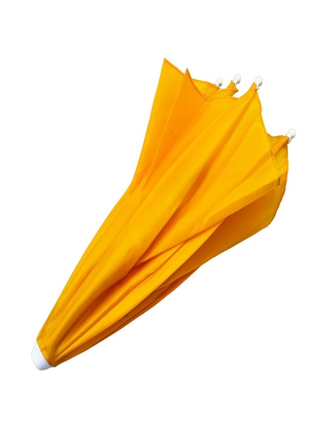 Dark Moon Hat Umbrella for Kids Soft Unbreakable Plastic Hat/Cap Umbrella for Kids/Men/Women and Adults UV & Rain Protection Hat Umbrella for Kids boys and Girls pack of 1 (Orange) - Image 5