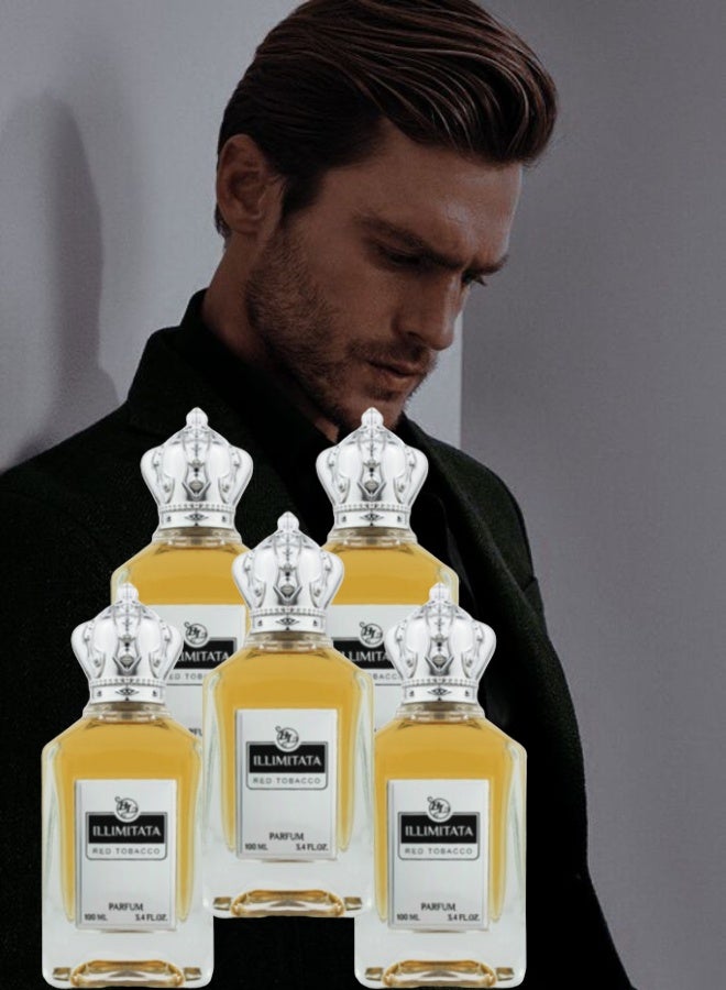 BL 5 Pieces illimitata Red Tobacco Perfume 100ML - Image 1