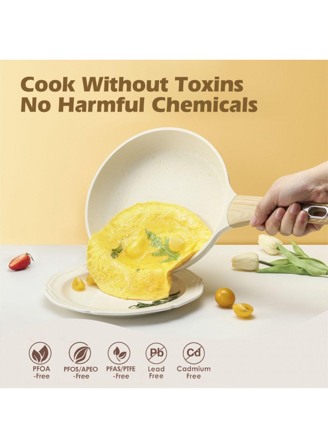 SENSARTE Ceramic Cookware Sets, Pots and Pans Set Nonstick, 20-Piece Induction Cookware, Non-toxic Healthy Non Stick Kitchen Cooking Set with Stay-Cool Handles, PFAS PTFE PFOA PFOS Free - Image 1