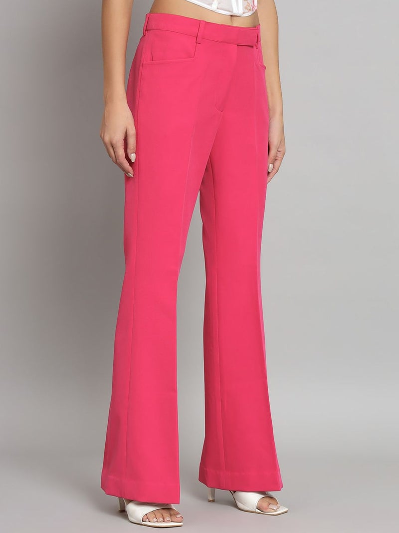 Powersutra Bell Bottom Stretch Trouser - Hot Pink for Women - Image 2