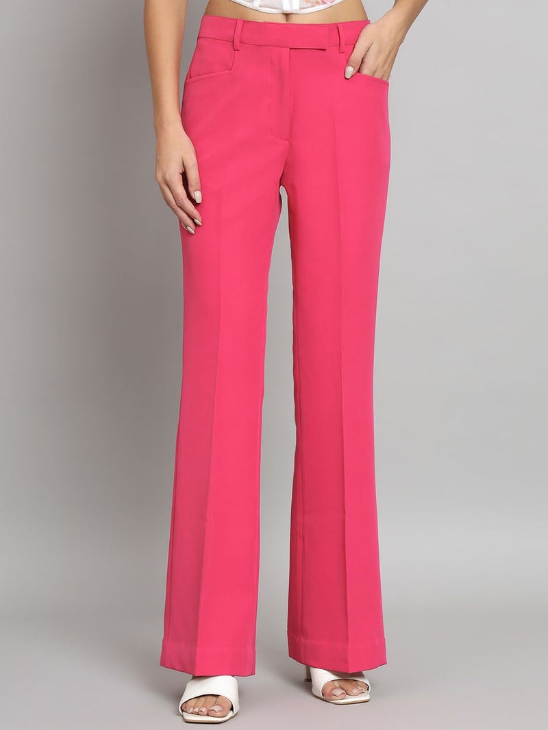 Powersutra Bell Bottom Stretch Trouser - Hot Pink for Women - Image 1