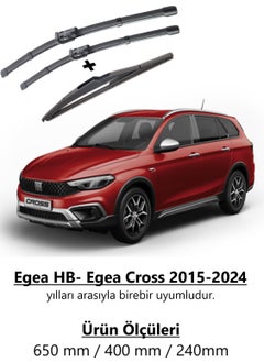 Fiat Egea Hb-Egea Cross 2015-2024 Front and Rear Wiper Set