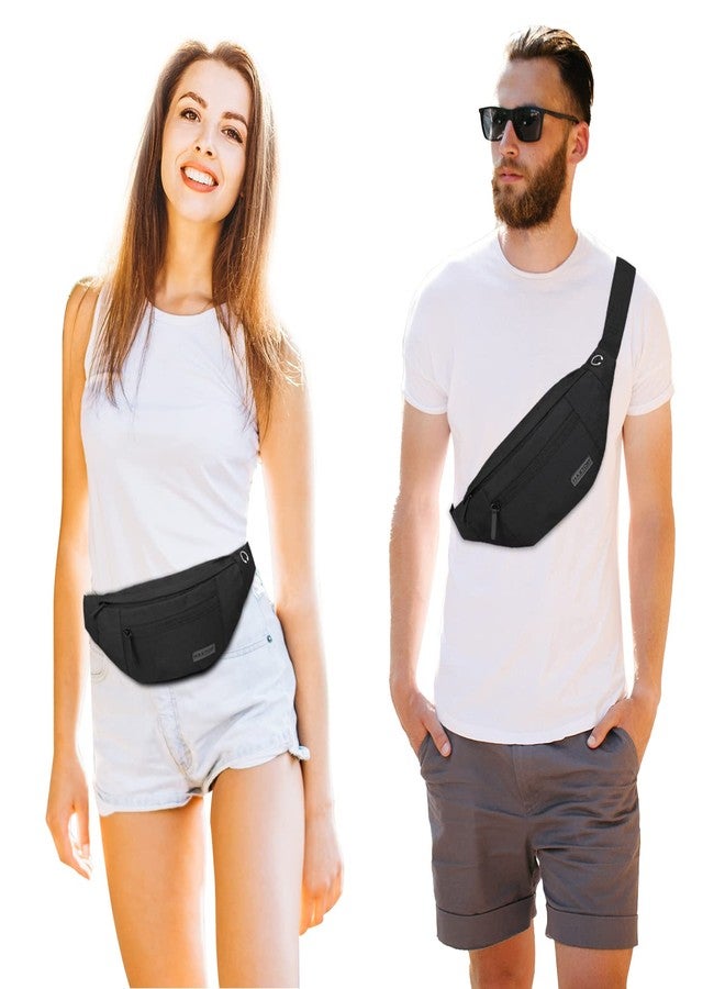 MAXTOP Large Crossbody Fanny Pack with 4-Zipper Pockets,Gifts for Enjoy Sports Festival Workout Traveling Running Casual Hands-Free Wallets Waist Pack Phone Bag Carrying All Phones - Image 2