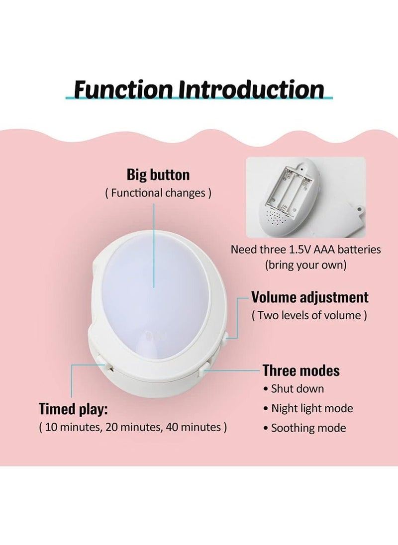 General - Baby Sleep Soothers Baby Sleep Aid Plush Toy with Auto Power Off Timer Night Light Projector 10 Soothing Lullabies White Noise Machine - Image 1