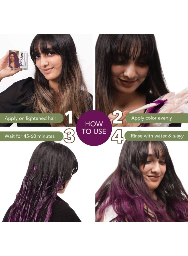 Paradyes Top-up Semi-permanent Bekaraar Burgundy DIY Conditioner Based Hair Colour, 120 gm - Image 4
