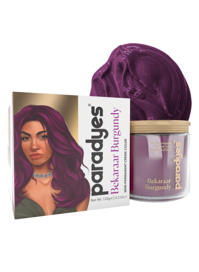 Paradyes Top-up Semi-permanent Bekaraar Burgundy DIY Conditioner Based Hair Colour, 120 gm - Image 1