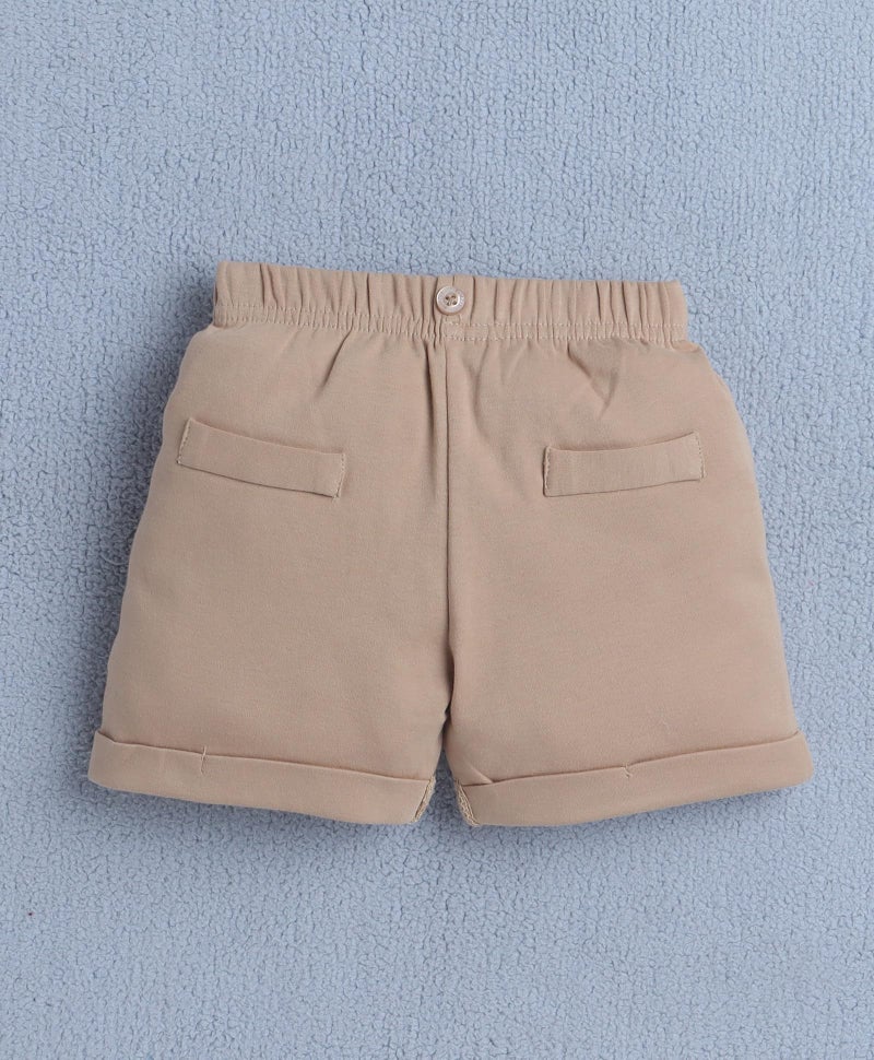 BUMZEE Boys Cotton Half Sleeves Shirt & Short Set With Bow Suspender & Cap White & Beige - 2-3 Years (Peb10529F-wht) - Image 5