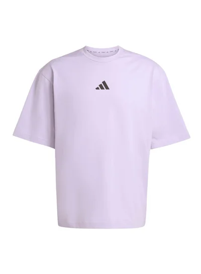 Adidas Oversize Tee Purple Training T-Shirts For Men XS