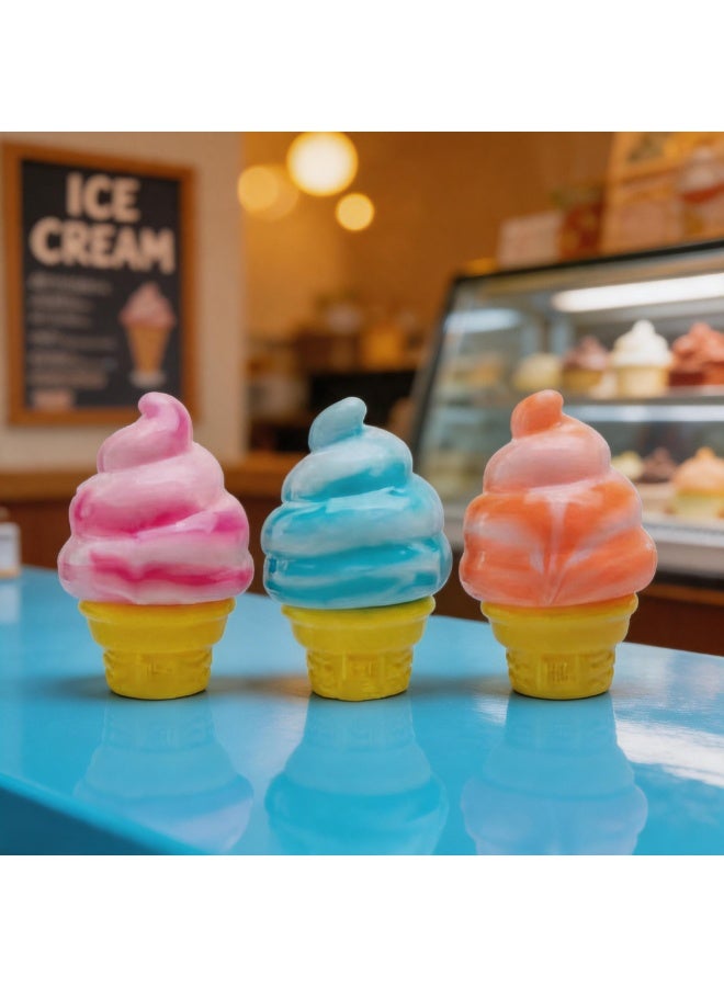 Needoh 3PCS Schylling Needoh Ice Cream Cone - Sensory Squeeze Toy - Image 3