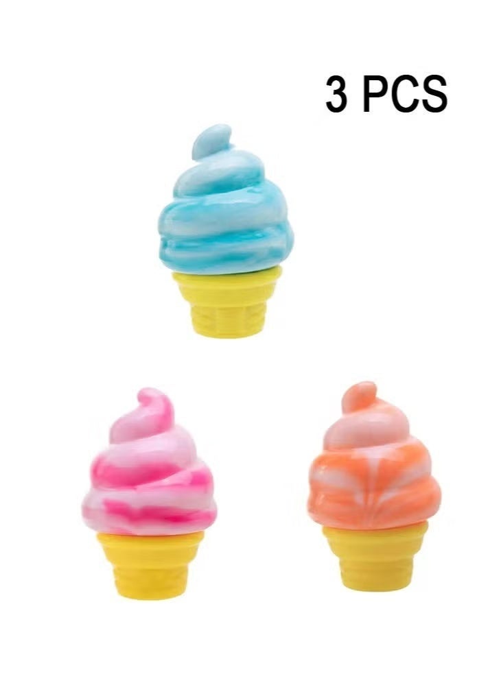 Needoh 3PCS Schylling Needoh Ice Cream Cone - Sensory Squeeze Toy - Image 1