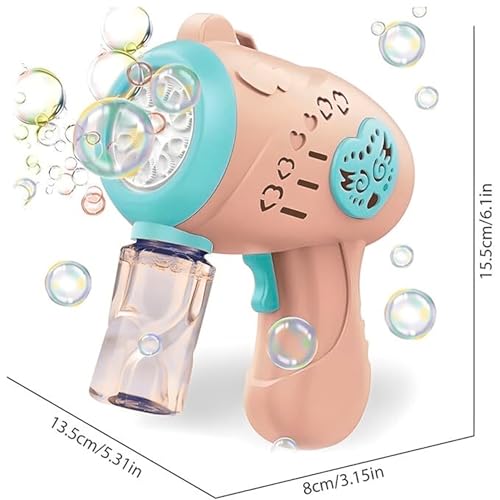 Camin Automatic 15 Holes Colour Bubble Gun for Kids | 2 Bubble Solution,10000+ Bubbles Per Minute |Leak-Proof Design|Birthday Gift Summer Toy for Boys Girls Age 3-16 yrs (Purple) - Image 2