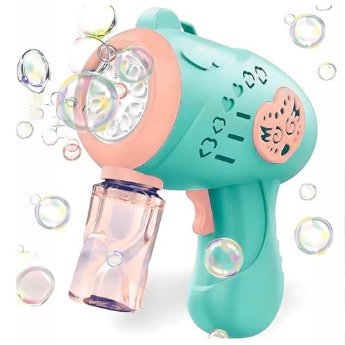Camin Automatic 15 Holes Colour Bubble Gun for Kids | 2 Bubble Solution,10000+ Bubbles Per Minute |Leak-Proof Design|Birthday Gift Summer Toy for Boys Girls Age 3-16 yrs (Purple) - Image 1
