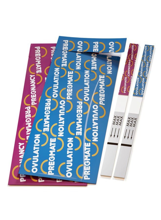 PREGMATE 100 Ovulation LH and 20 Pregnancy HCG Test Strips OPK LH Surge Predictor Kit Combo (100 LH + 20 HCG) - Image 2