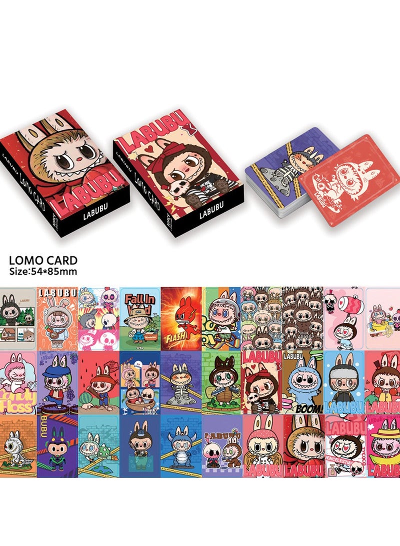 LABUBU 30-Piece  LOMO Card Collection - Double-Sided Kawaii Art Photos - Image 2