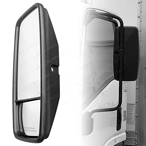 Boursin Outside View Door Mirror LH Compatible with ISUZU NPR NPR-HD NQR NRR GMC Chevrolet W3500 W4500 W5500 Truck 4HK1 4JJ1 5.2L 3.0L 6.0L 2008-2024 Black Diriver Side - Image 5