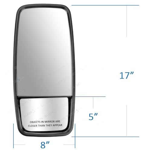 Boursin Outside View Door Mirror LH Compatible with ISUZU NPR NPR-HD NQR NRR GMC Chevrolet W3500 W4500 W5500 Truck 4HK1 4JJ1 5.2L 3.0L 6.0L 2008-2024 Black Diriver Side - Image 4