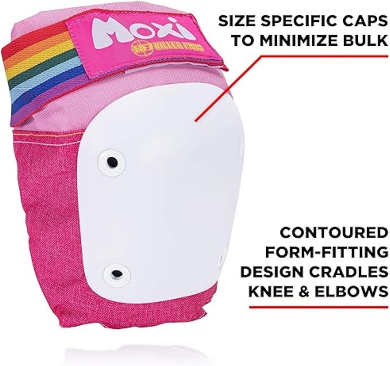 187 Killer Pads Moxi Skate Knee Pads, Elbow Pads, and Wrist Guards - Six Piece Pad Set - Image 3