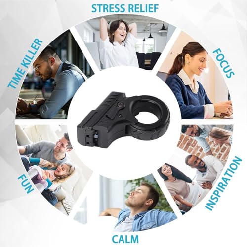 Dpofirs Fidget Gun Slider Ratchet Finger Fidget Fingertip Toy Gun Adult Fidgety Anxiety Sufferers Stress Relief Cool Easter Gift Toy for Over 8 Years Old - Image 3