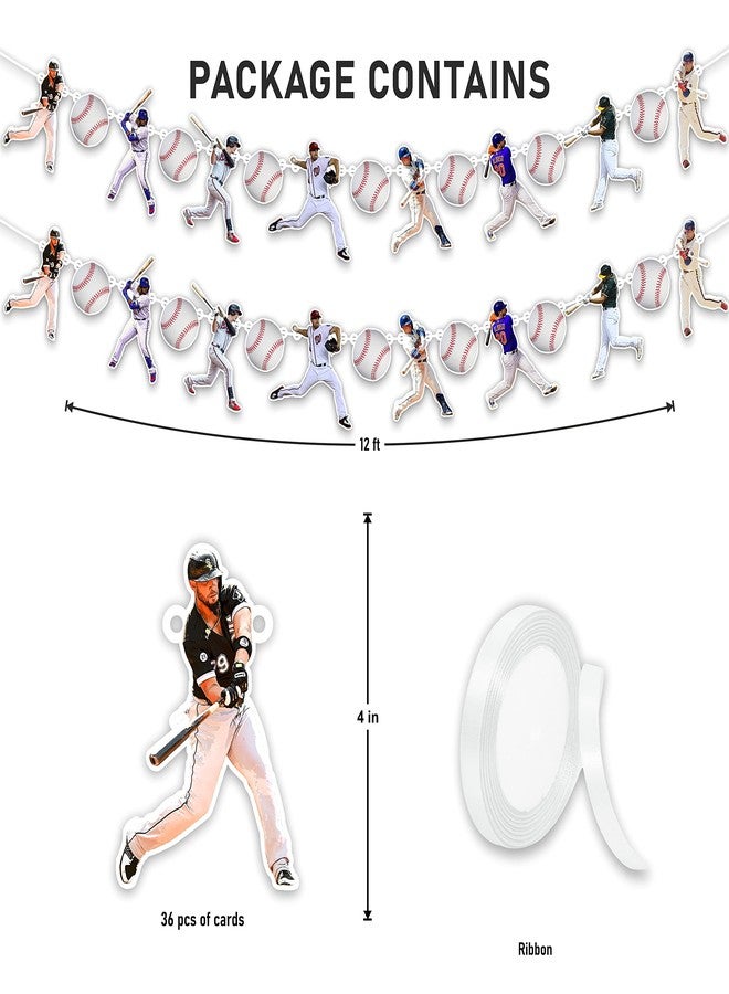Seyal Baseball Garland Decoration - Sports Theme Birthday Party Supplies for Boys and Adults - Hanging Banner Garland for Baseball Fans - Durable Party Decoration for Birthday and Team Celebrations - Image 3