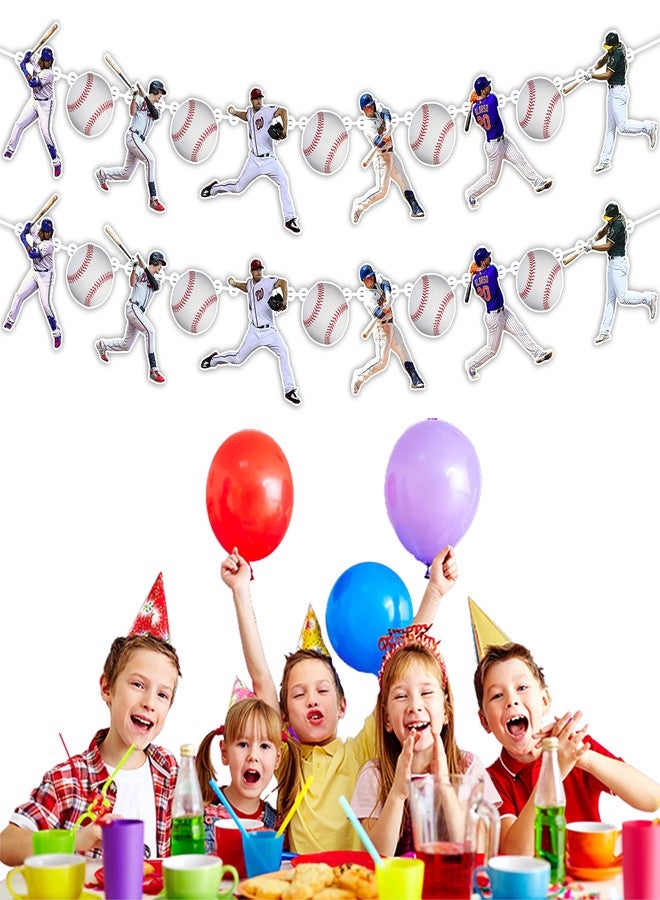 Seyal Baseball Garland Decoration - Sports Theme Birthday Party Supplies for Boys and Adults - Hanging Banner Garland for Baseball Fans - Durable Party Decoration for Birthday and Team Celebrations - Image 4