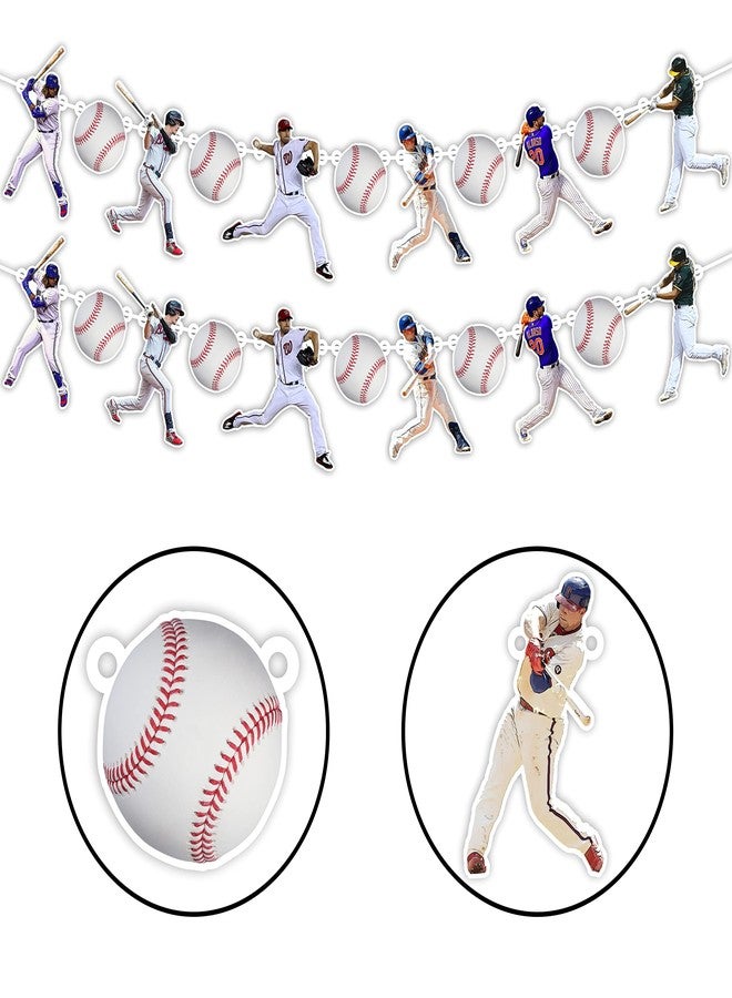 Seyal Baseball Garland Decoration - Sports Theme Birthday Party Supplies for Boys and Adults - Hanging Banner Garland for Baseball Fans - Durable Party Decoration for Birthday and Team Celebrations - Image 2