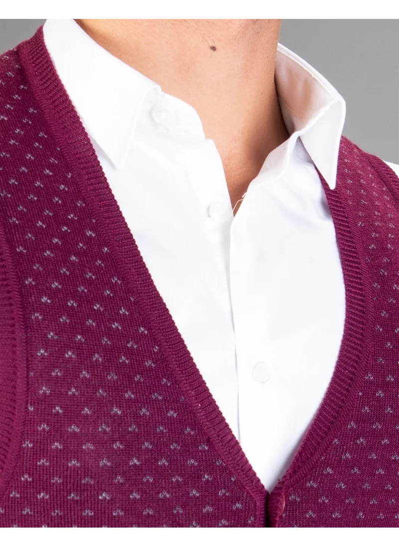 تودورس Patterned Claret Red Men's Vest